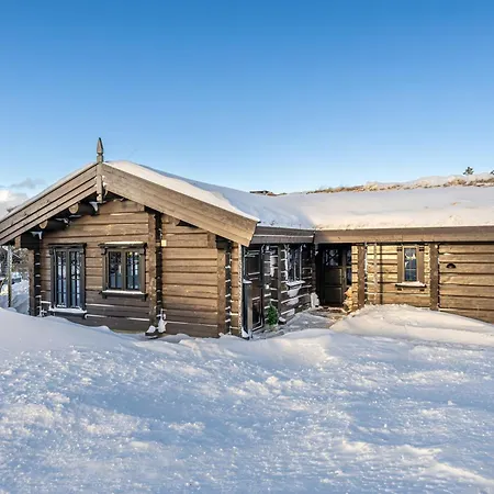 Modern Log With Hot Tub And Sauna Сasa de vacaciones Veggli