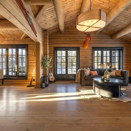 Modern Log With Hot Tub And Sauna Ferienhaus *